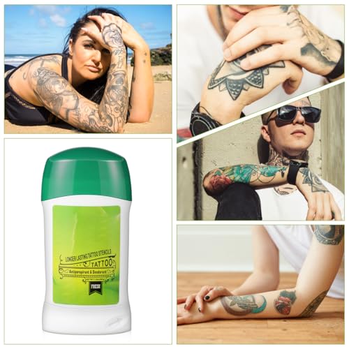 Tattoo Transfer Gel Stick Tattoo Transfer Cream Gel for Tattooing Antiperspirant Tattoo Deodorant, Safe Temporary Tattoo Supplies