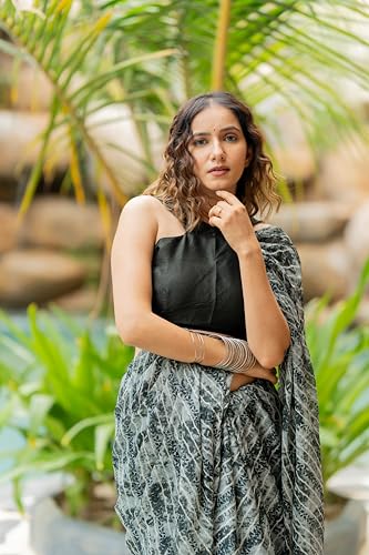 Image of MIRCHI FASHION Saree for Woman Chiffon Shibori Printed | Lightweight Regular Use and Professional Office Sari with Blouse Piece