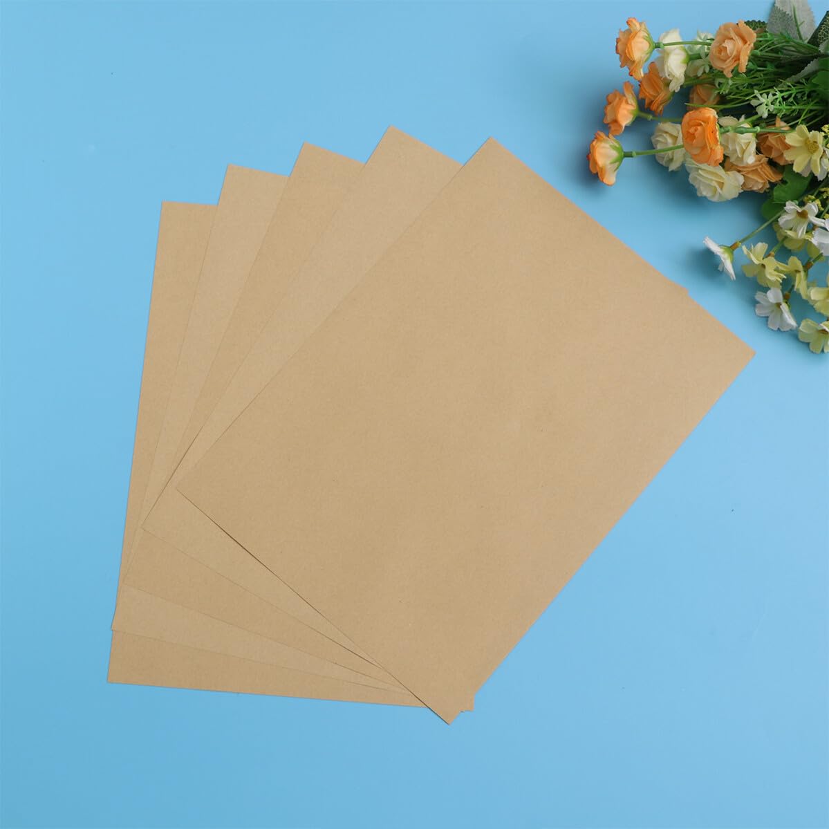 Homoyoyo 100feuilles Papier Kraft Papier à Lettres Rétro à Lettres Vintage Poids