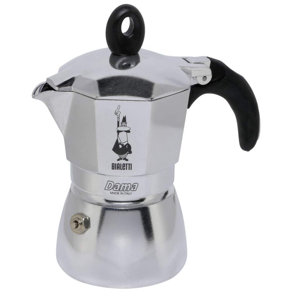 Bialetti Moka Dama Caffettiera, Alluminio, Argento, 2 Tazze