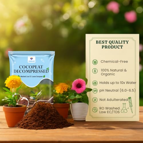 Image of Decompressed Cocopeat Powder - 5 Kg, Ready-to-Use Kerala's Coconut Husk Fibre for Home Garden & Potted Plants, Coconut Coir for Potting Soil Mix, 100% Natural Soil Conditioner, High Water Retention