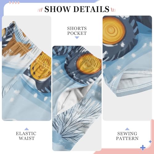 ZZXXB Winter Tractor Snow Boys Long Pants Soft Trousers Elastic Waist Kids Lounge Bottoms with Pockets S-XL4