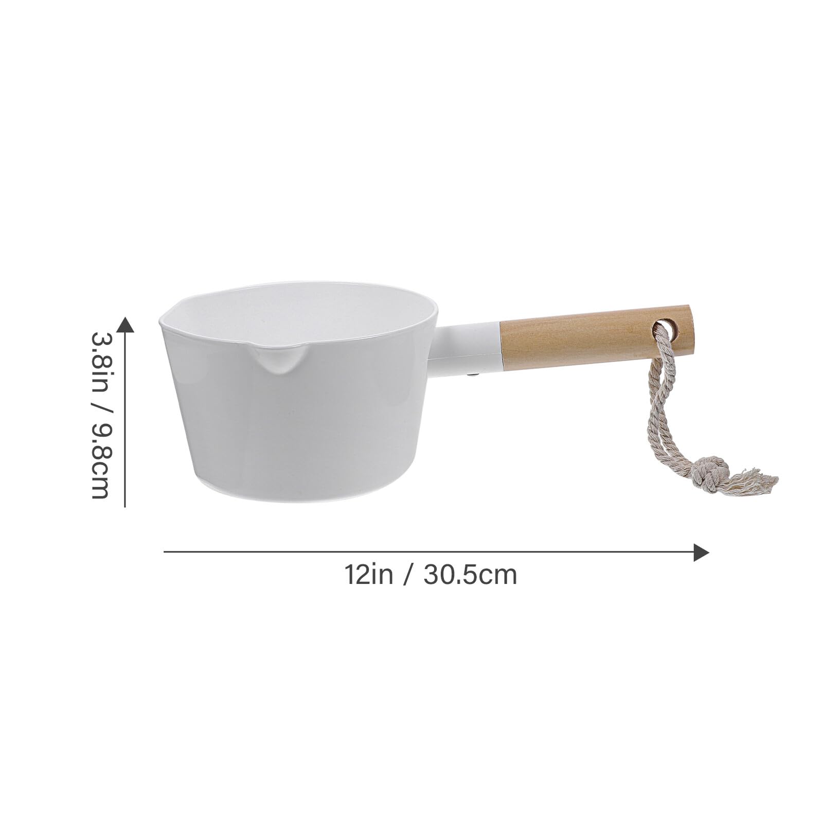 SHINEOFI Cucchiaio Set 2 Pezzi per Acqua da Cucina in Legno Manico Grande Accessorio Impilabile per Uso Domestico e Professionale
