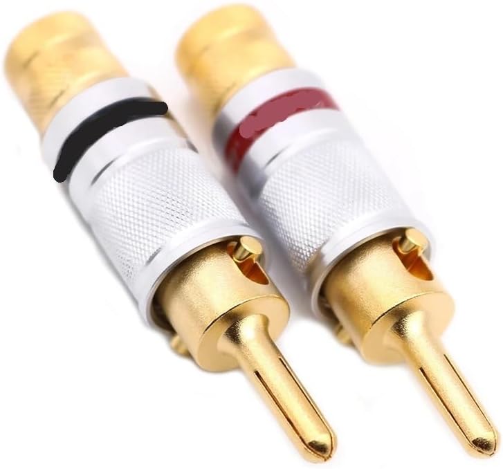 8pcs Speaker Plug Audio Video for OEM for ODM for HiFi Pure Copper Plating Gold 9mm Male Plug Connector Jack for Cable