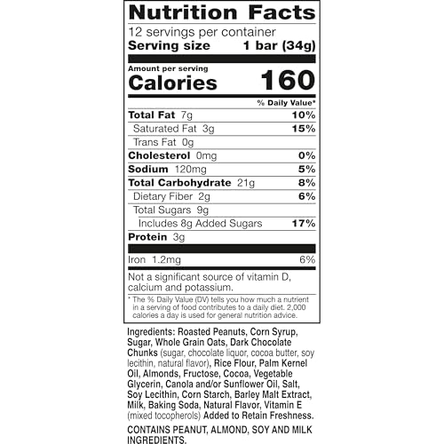 Image of Nature Valley Granola Bars, Dark Chocolate Peanut Almond, 12 ct, 14.4 OZ