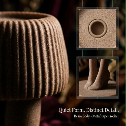 Candle Holder with 3 Inch Top for Pillar & Taper Candles, Brown - image 5