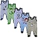 Produktbild MEA BABY Unisex Baby Strampler mit Aufdruck aus 100% Baumwolle im 5er Pack. Baby Strampler für Mädchen Baby Strampler für Jungen (86, Jungen)