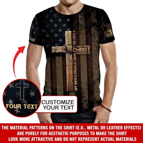 Custom I Can Do All Things Through Christ Shirt, Jesus Shirts, Christian Shirts for Men, Bible Verse Tee, God Shirt2