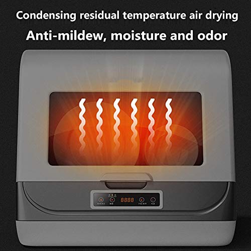 Tafelmodel Vaatwasser Compacte draagbare mini-vaatwasser Led scherm 360° en spray 72℃ hoge temperatuur Aanrecht 6 couverts Energiezuinig, intelligent drogen, gemakkelijk schoon te maken - Afbeelding 7