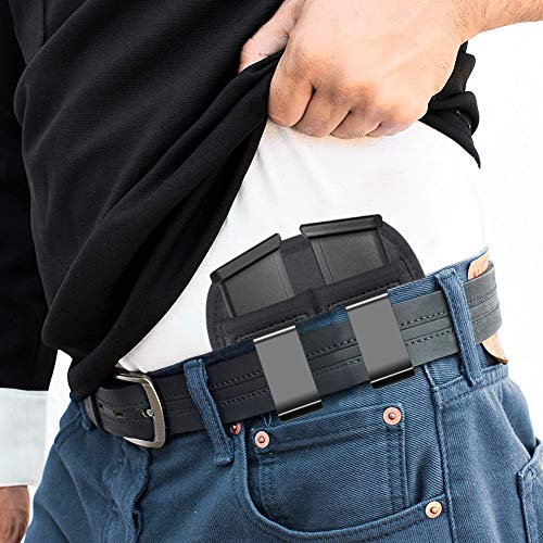 3-Pack Double Magazine Holster/Mag Pouch, Iwb Concealed Carry Holster For Glock 17 26 43 Sig 1911 S&W M&P 9Mm .40 .45 Fits 7 10 15 Round Ammo Clips For Pistols #TOP5