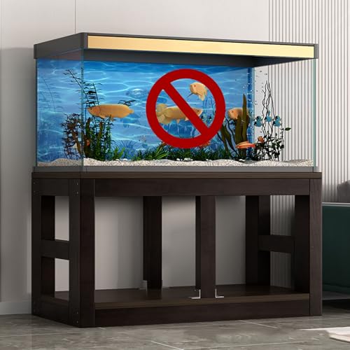 Fish Tank Stand Wooden Fish Tank Stand - Sturdy Aquarium Stand with Multi-Layer Storage for Home or Office
