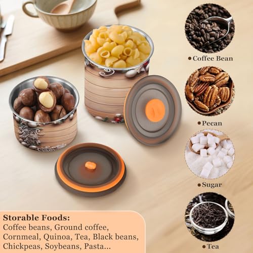 Contenedor de Café de Acero Inoxidable 17oz con Tapa Hermética miniatura 5