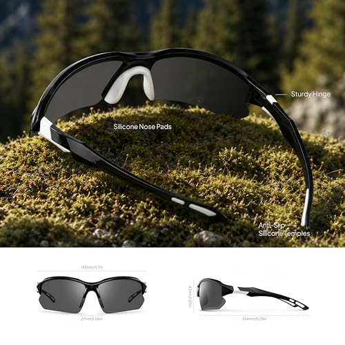 XVXV Half-Frame Polarized Sports Sunglasses