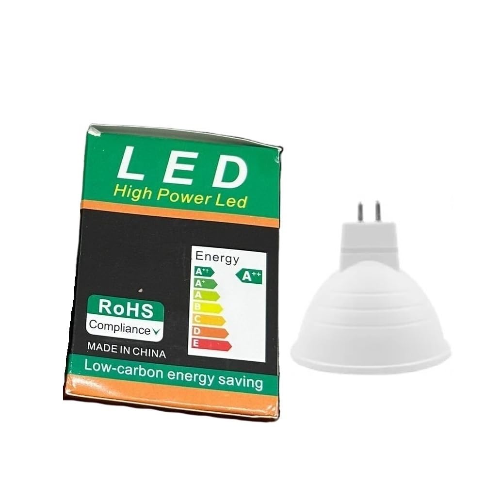 1fortunate Paquete de 25 bombillas LED for focos AC220V E27/E14/MR16/GU10 BOMBILLA 6W Bombilla puntual 2835SMD Iluminación del hogar(120 degree Warm white,E27)