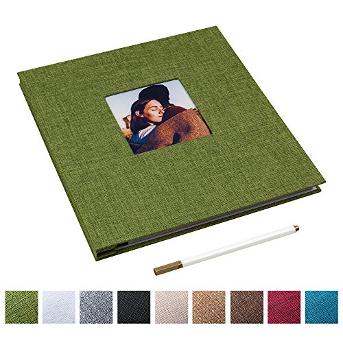 Self Adhesive Photo Album Magnetic Scrapbook Album 40 Magnetic Double Sided Pages Linen
