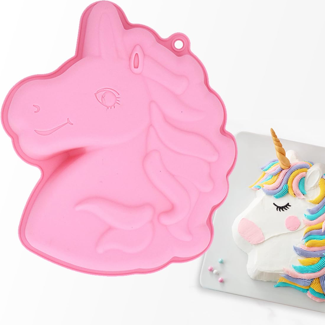 Bukezudang Unicorn Baking Mould, siliconen vorm eenhoorn