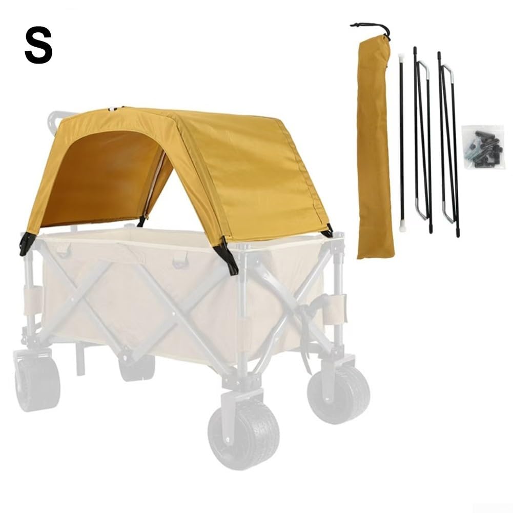 HpLive Klappwagen Sonnendach Universelle Überdachung für Bollerwagen Oxford-Gewebe Aluminium Regenschutz 85.5x55cm(Blue)