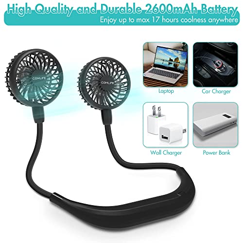 COMLIFE Ventilatore Portatile Indossabile da collo...