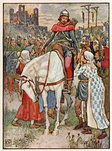 Peinture murale Robin Hood Walter Crane affiche sur toile 60x90