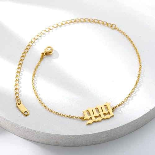 Loyjoy 222 333 111 444 888 999 777 555 666 Angel Number Anklets For Women Jewelry Beach Accessories - Silver - 222 #TOP3