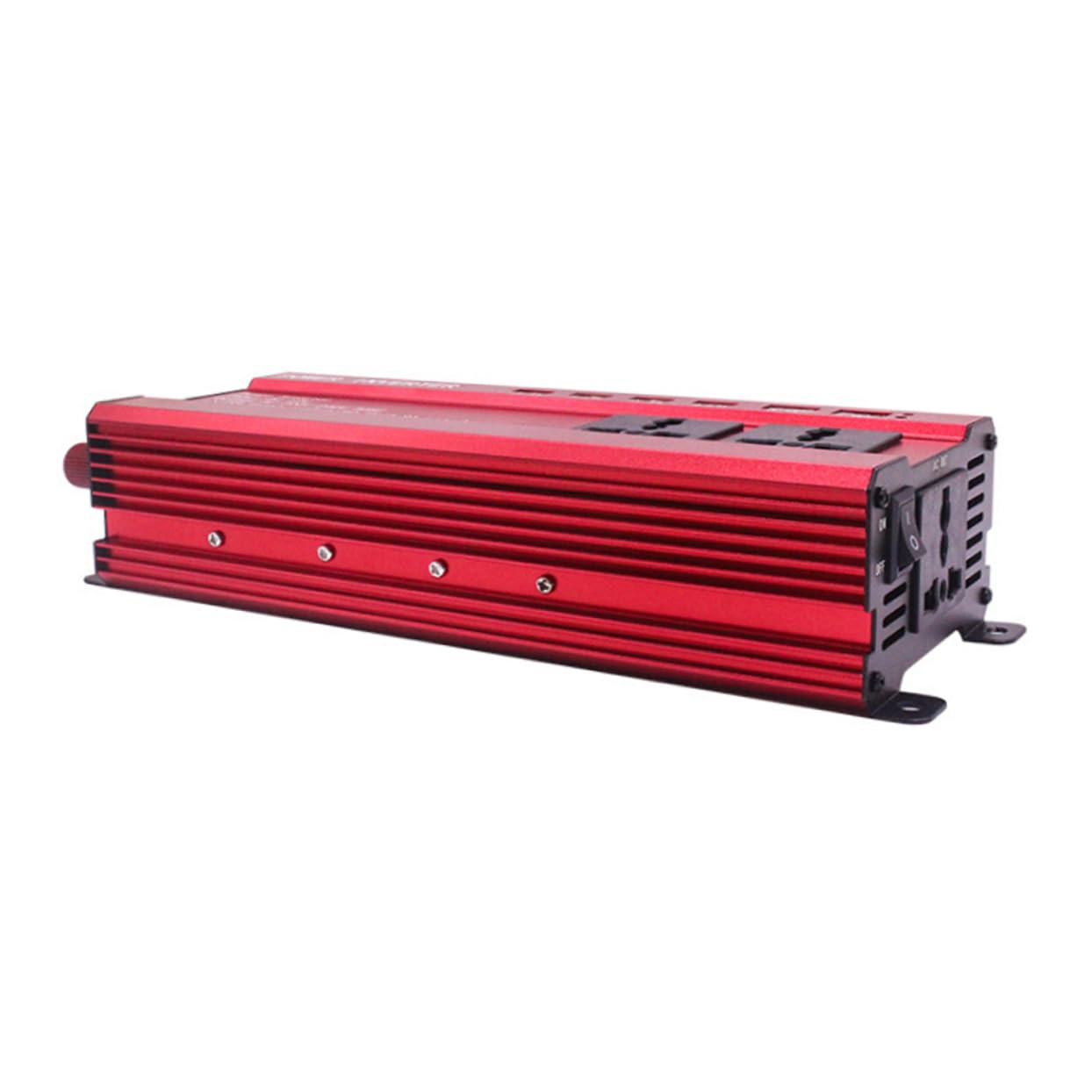 Cabilock Inversor de Corriente Puertos USB para Coche 2000w y Carcasa de Aleación Resistente Convertidor de Potencia 12v DC a 220v AC para Uso Portátil