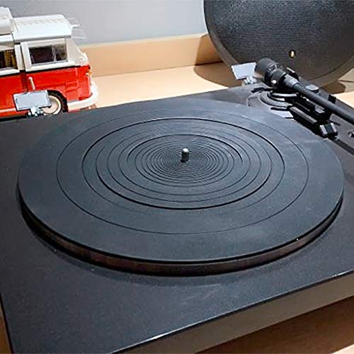 Xiaoyao24 Tapis antidérapant en silicone anti-vibration pour tourne-disque vinyle phonographe, aide à éliminer l'électricité statique sur les disques, réduit les vibrations. - Image 5