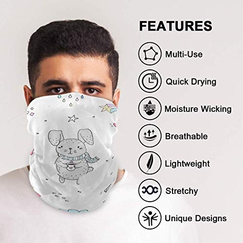 Unisex Multifunctional Headwear Face Mask, Seamless Cover Mouth Bandanas Gaiter, Sun Dust Protection Windproof Headband Neck Gaiter Warmer Balaclava