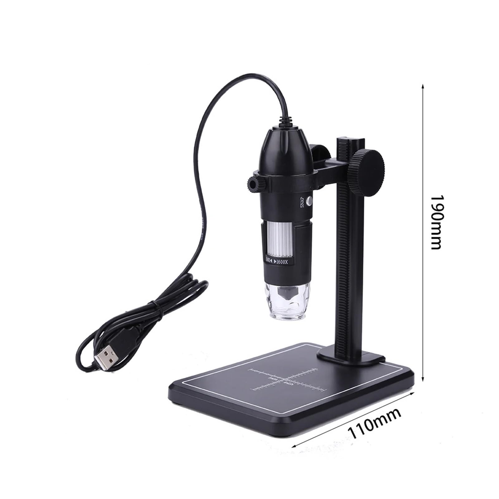 1600X USB Digital Microscope With 8 LED & Lift Stand Zoom Camera Magnifier 2MP Video Microscopes For Win10 Win8 Win7