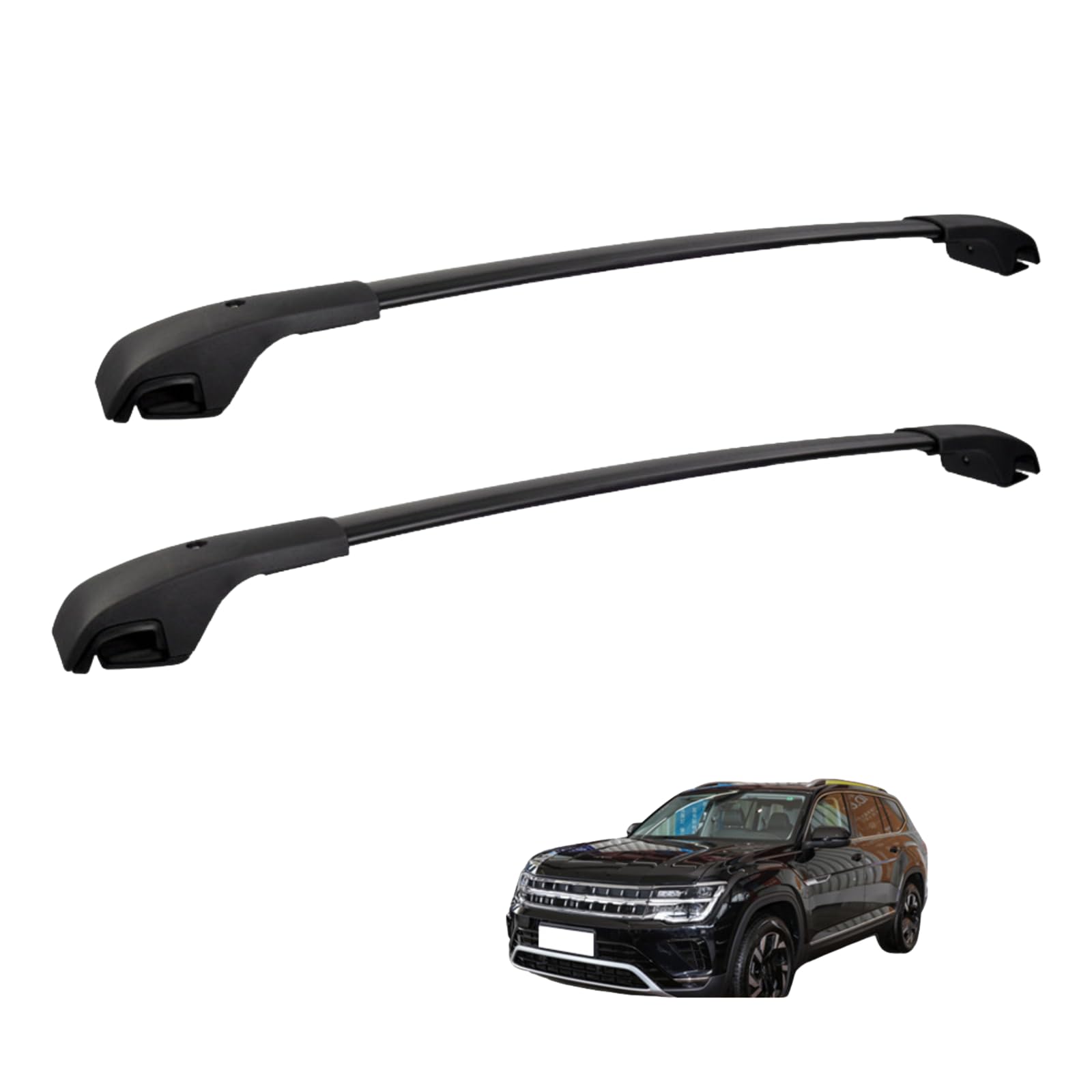 Barras de techo para VW Atlas 2017-2021 de aluminio con dos barras transversales