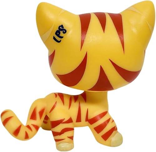 Miniatura 4 de Rare Old LPS Yellow Cat Kitty Kitten # 1451 Pet Shop Cute Bobble Head Figuras de acción de juguete para niños niño niña regalo