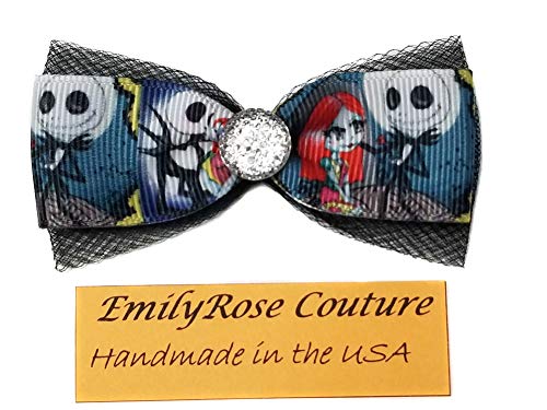 EmilyRose Couture Mini Ribbon Hair Bows with Rhinestones (Group 2) (Small Headband(Newborn to 3 months), Sally & Jack)2