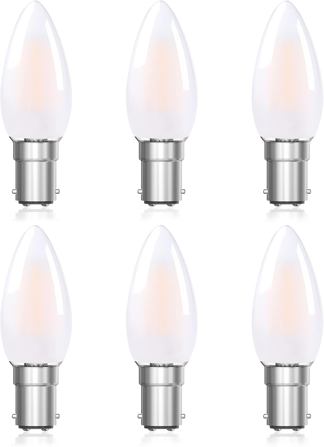 Bonlux Small Candle Bulbs 4W B15 LED Candle Bulbs, 40W