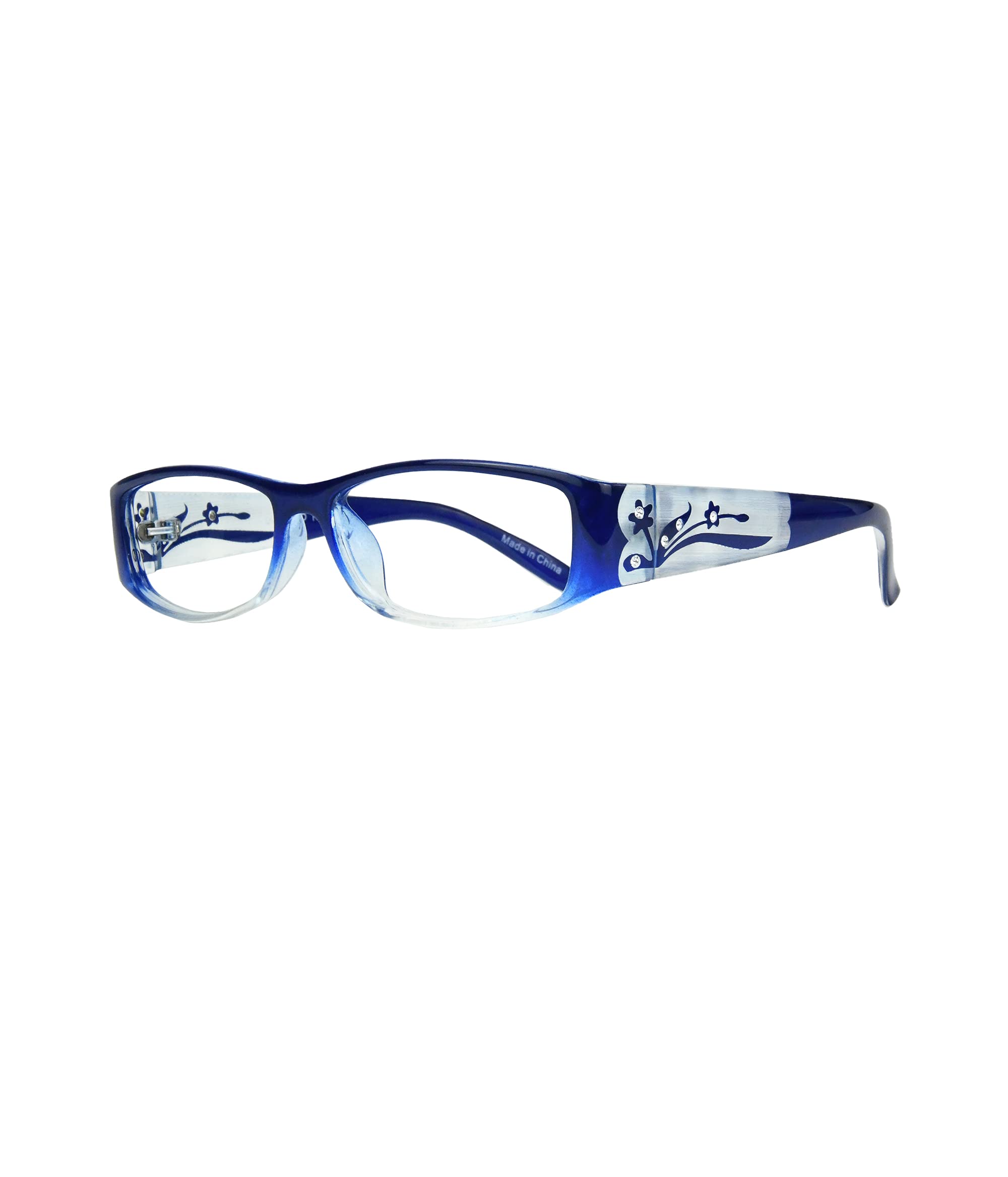 EYEBOGO Kaylee Fashion Reading Glasses for Women Readers for Women Ladies Classy Comfortable Cheaters (Blue, 3.75)