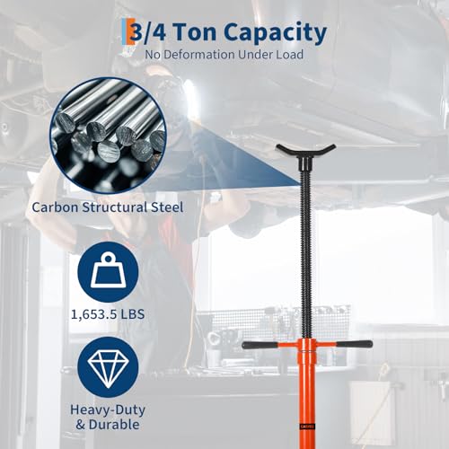 Garvee Under Hoist Support Stand 3/4 Ton Pole Jack Stand, Adjustable 52-76 Inch Height, 1653 LBS Underhoist Support Stand for Vehicle Lifting & Support by Garvee - Image 4