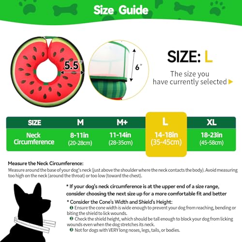 Image of Upgraded Inflatable Dog Cone Collar to Stop Licking, Soft Dog Donut Collar