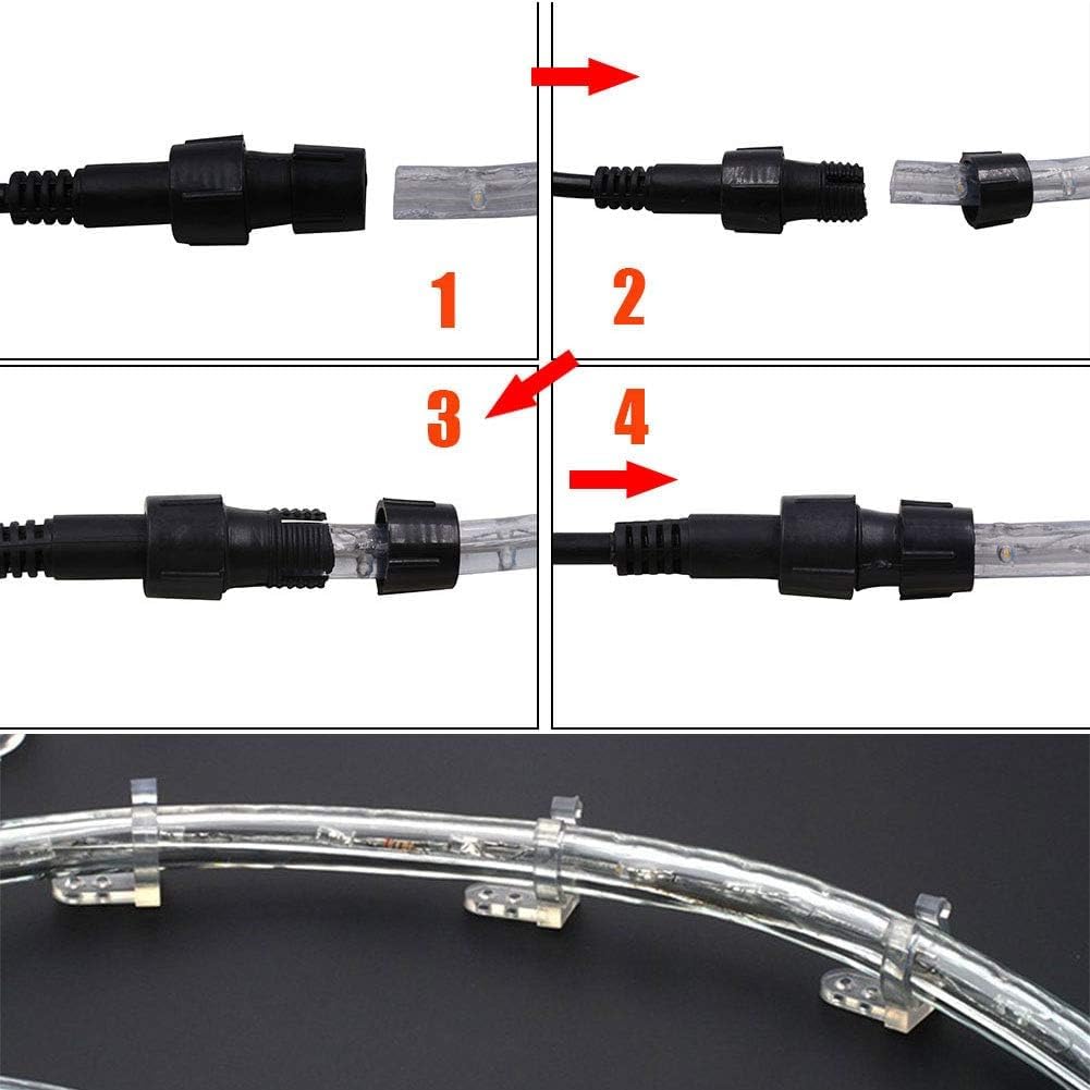 Tubo de luz LED para exterior, 36 LEDs/m LED de 220V LED para interior, tubo fluorescente para exteriores, luces LED impermeables, para terraza, decoración de fiesta (Verde, 15m)