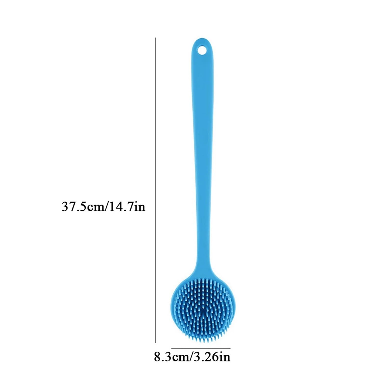 RüCkenbüRste 2Pcs Silikon Lange Griff Bad Pinsel Zurück Wäscher Weichen Borsten Körper Peeling Massage Pinsel Dusche Waschen Bad Lieferungen Zum Baden(Gray)