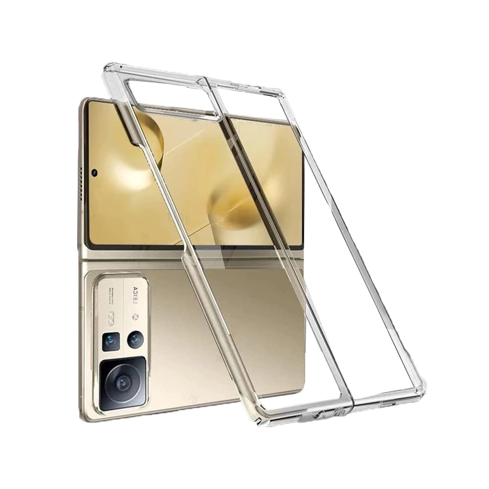 MoninstaCompatible with Xiaomi Mix Fold 2 Case Ultra Thin Crystal Clear Hard PC Cover Anti Drop Anti Scratch Bumper Shockproof Case for Mix Fold 2