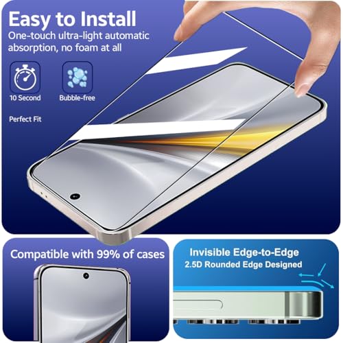 Image of Czartech Tempered Glass For iQOO 15 5G Military-Grade Screen Protector With Edge To Edge Coverage And Easy Cleaing Kit (Pack of 1)