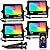 LED Flood Light Outdoor with Stake, Halloween RGB Floodlights DIY Color Changing Stage Party Lights, Bluetooth Smart Landscape Lighting by App Control- iming-20 Modes for Garden Yard, 4 Packs