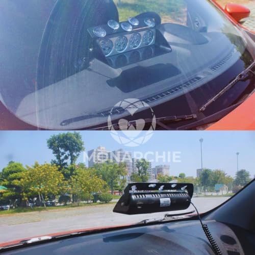 Image of MONARCHIE 16 LED Flasher Strobe Light with Flashing Modes, Police Car Emergency Light | for Police Car | (Red Blue)
