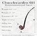 Savinelli Churchwarden Collection Brown Finish - Extra Long Handmade Italian Wood Briar Pipe, Vintage Design, Rusticated Finish, 3mm (Brown 601)