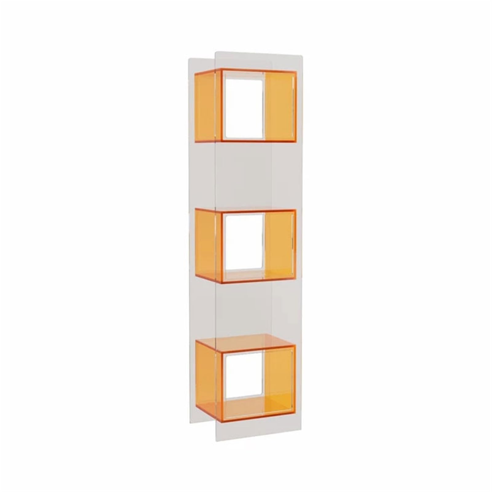 WANGHAI-666 Bookcases Office Light Luxury Simple Acrylic Bookshelf Multi-tier Vertical Open Both Ends Shelving Unit(Orange)