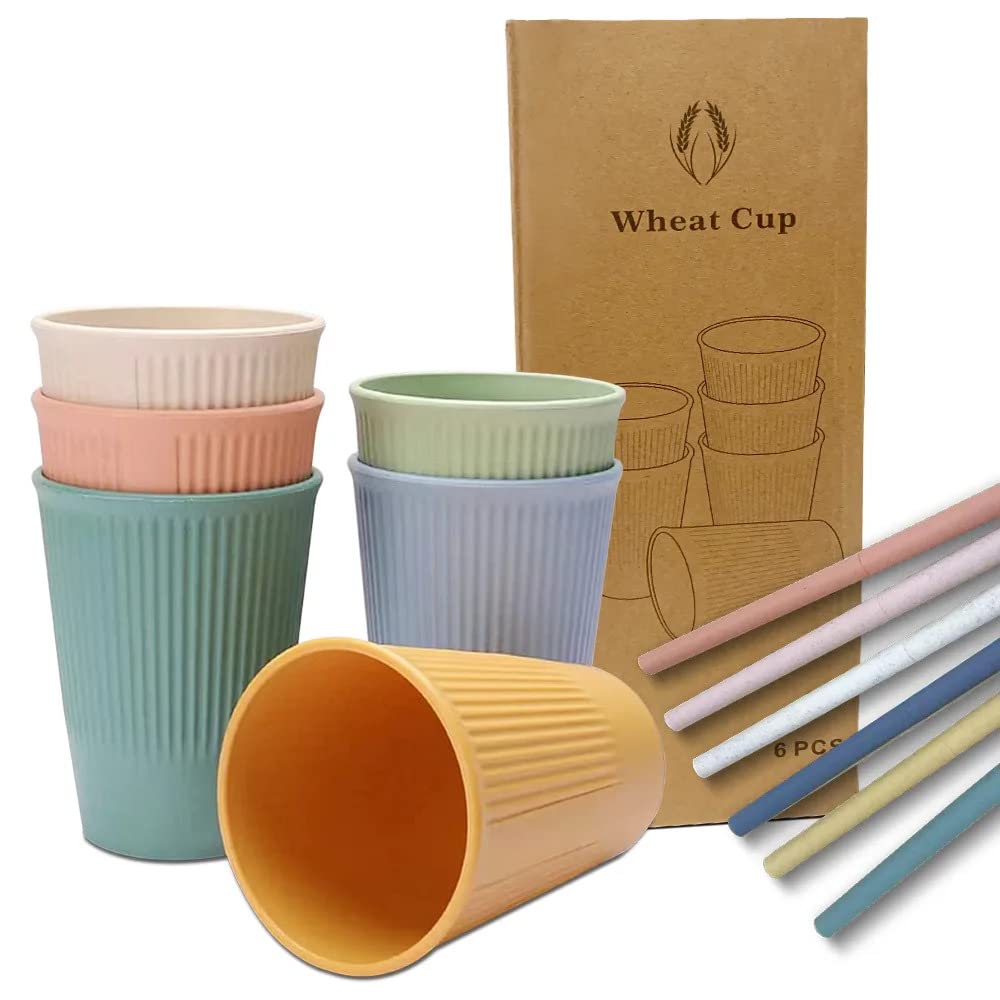Set Da 6 Bicchieri Con Cannuccia E Coperchio Da 500ml, Plastica Riutilizzabile Con Glitter, Colorati, Per Bambini E Adulti, Ideali Per Feste E Picnic