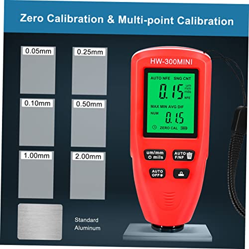 Calibrador Digital GLEAVI de profundidad de pintura para automóvil, compacto, ligero, para medición no destructiva del grosor del recubrimiento con pantalla LCD precisa miniatura 4