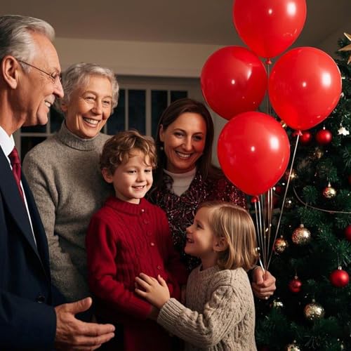 Image of Red Balloons Red Birthday Decorations 30 Pack 18 inch Round Latex Balloons for Wedding Anniversary Birthday Valentine's 4th of July Independence Memorial Day Patriotic Party Decorations