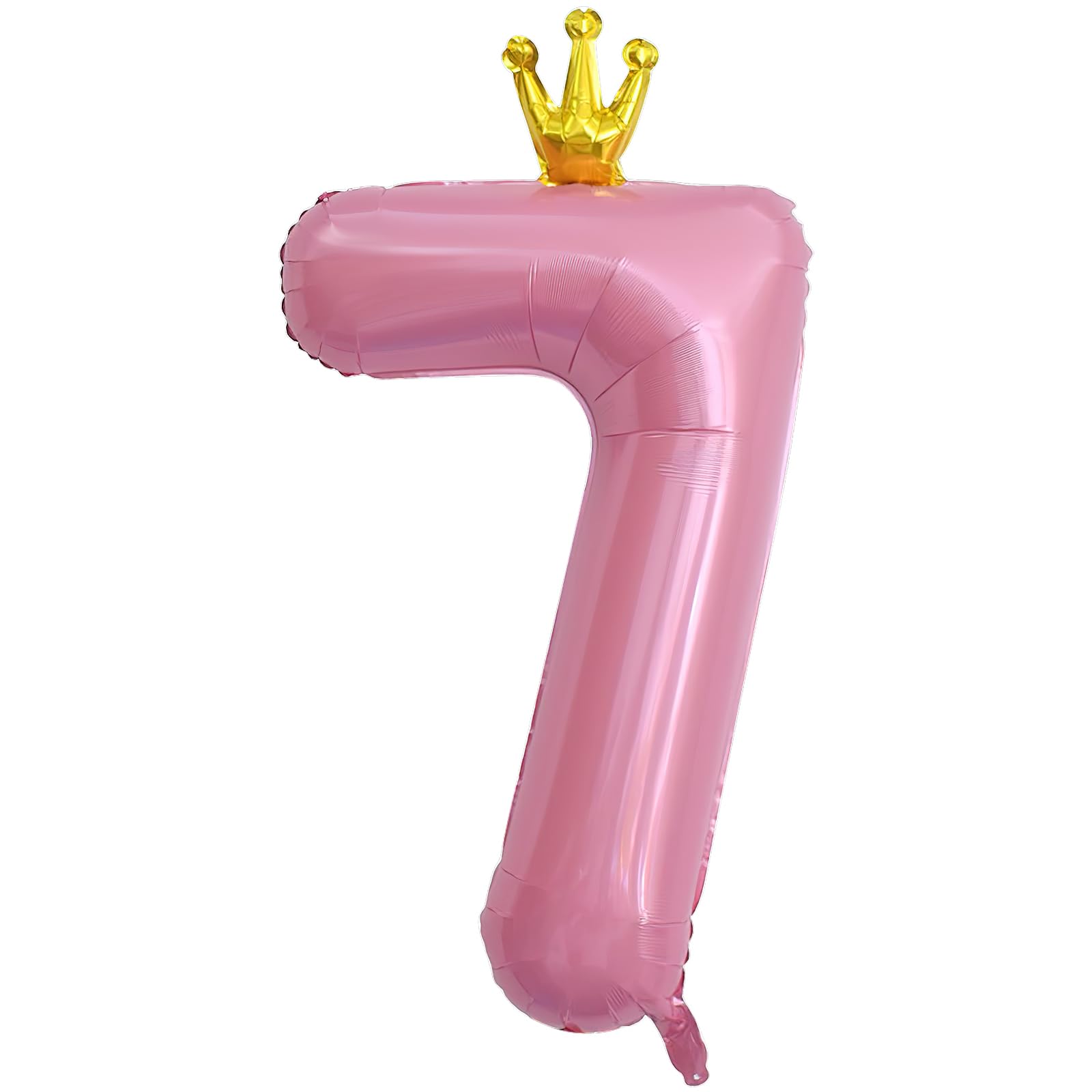 ASTARON Pink Number 7 Balloons - 40 Inch Number Balloons for 7th Birthday Party Decorations, Crown for Birthday Party Decor & Anniversary Decorations