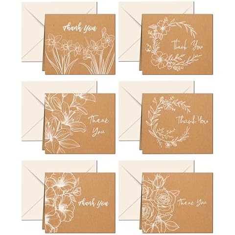 Giftinghouse 36 Eco-Friendly Thank You Cards Cover