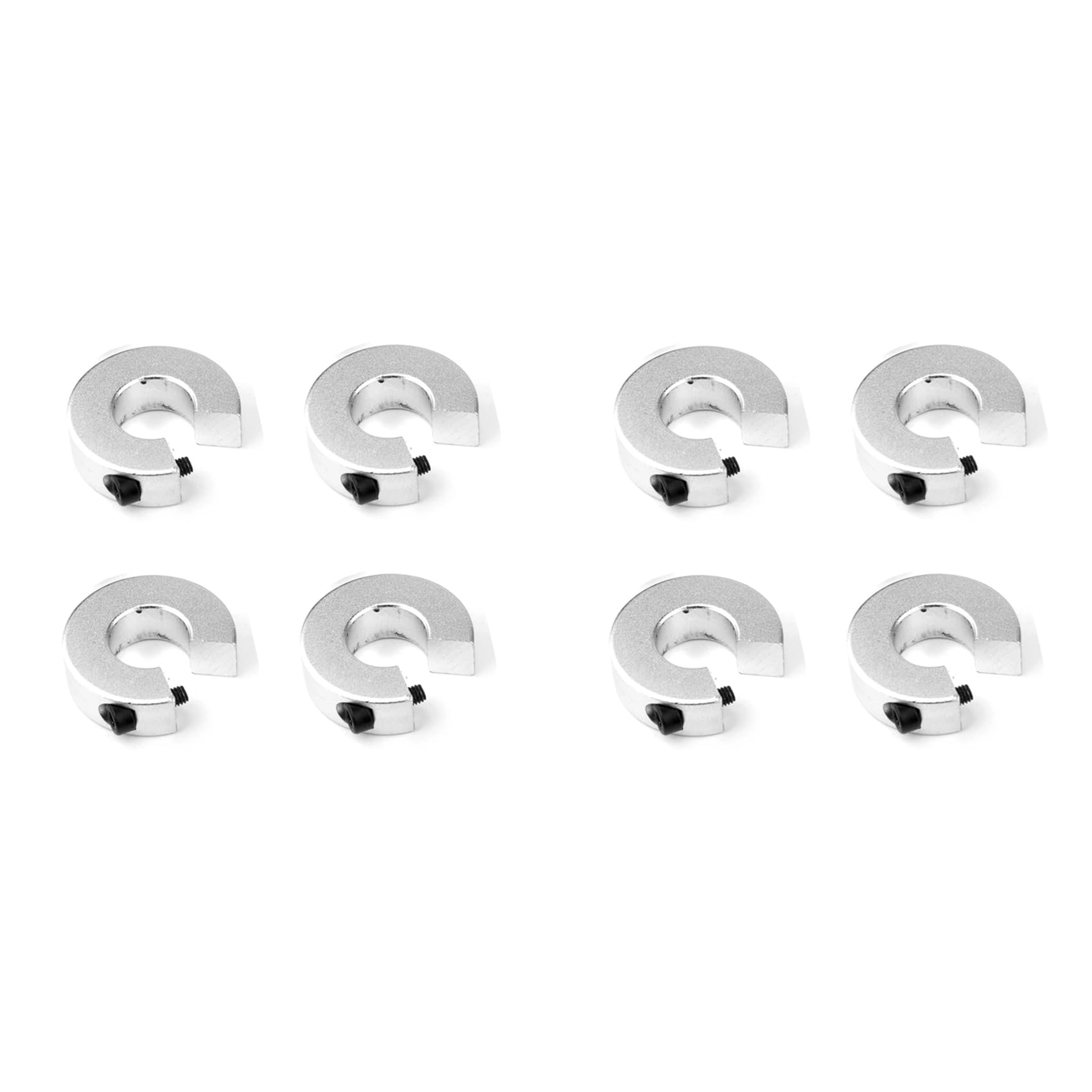 Jnchdghwa Silver 8Pcs Sbr16 Linear Rail Stop Collars Aluminum Alloy Shaft Limit Fixing Rings With,Linear Rail Shaft Stop Collars