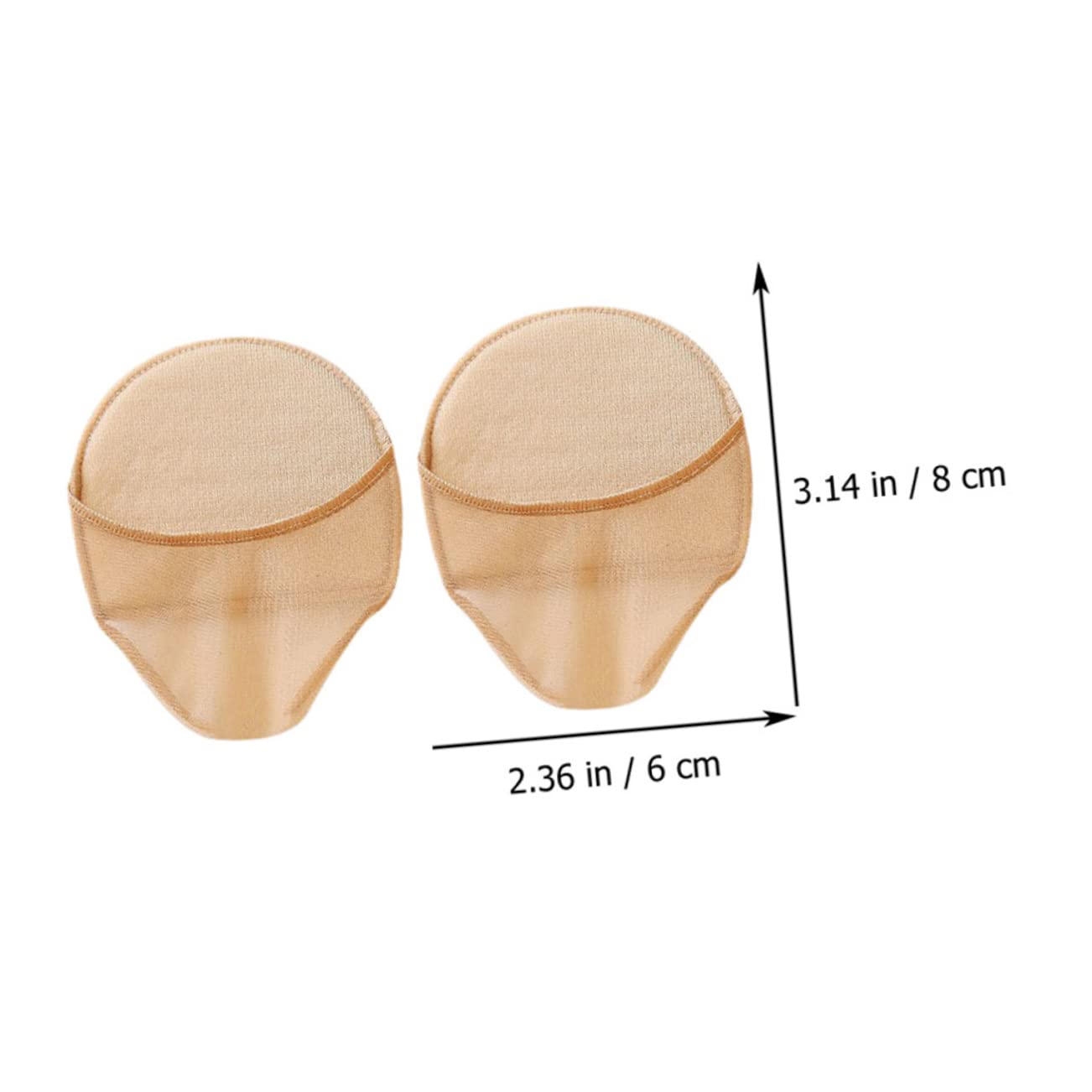 Healeved 4 Pairs Half Socks Forefoot Cushion Pads Breathable Toe Socks for Outdoor Casual Wear